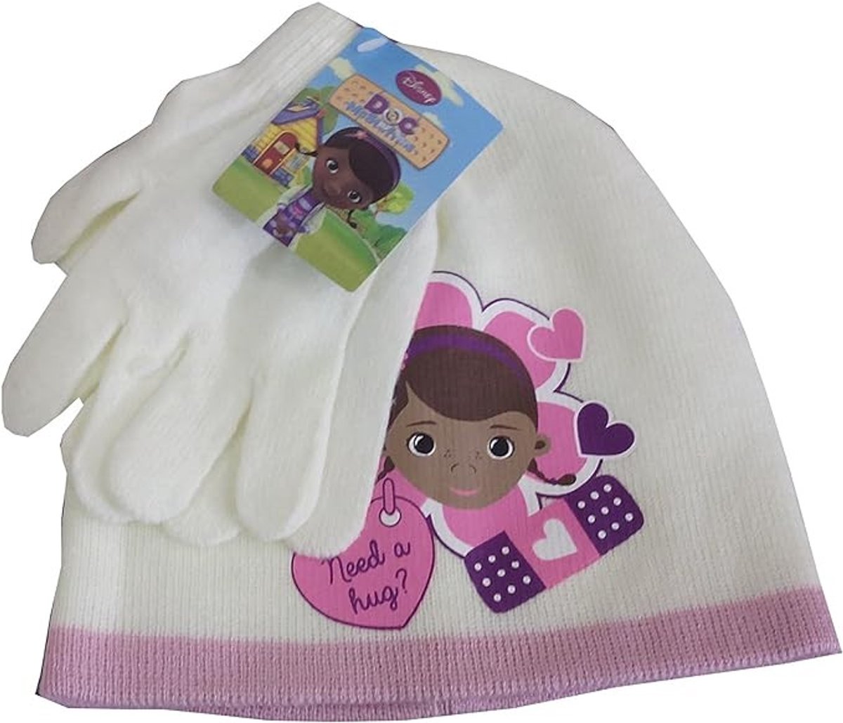 Doc McStuffins Hug Witte Disney Dr. Plush kinderpet + handschoenset 52 cm