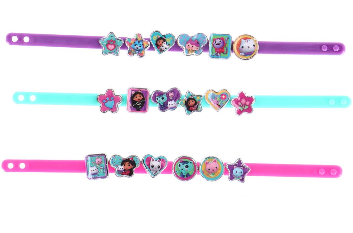 Gabby’s Poppenhuis Totum 3 schuif armbandjes maken met 18 schuifbedels | speelgoed meisjes vanaf 3 jaar Gabby’s Dollhouse — afbeelding 11