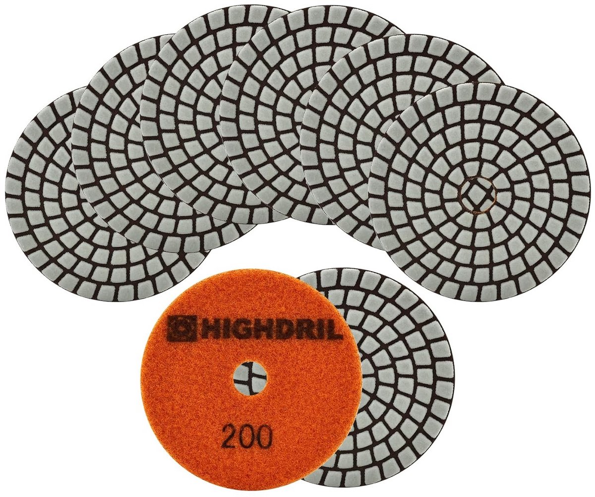 Professionele Diamant Polijstpads 100mm Korrel #200 voor Droog Polijsten Steen