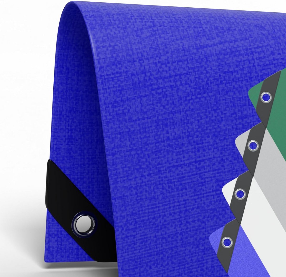Groot Stevig Afdekzeil Blauw 8x12m UV-Bestendig & Waterdicht met Aluminium Ogen