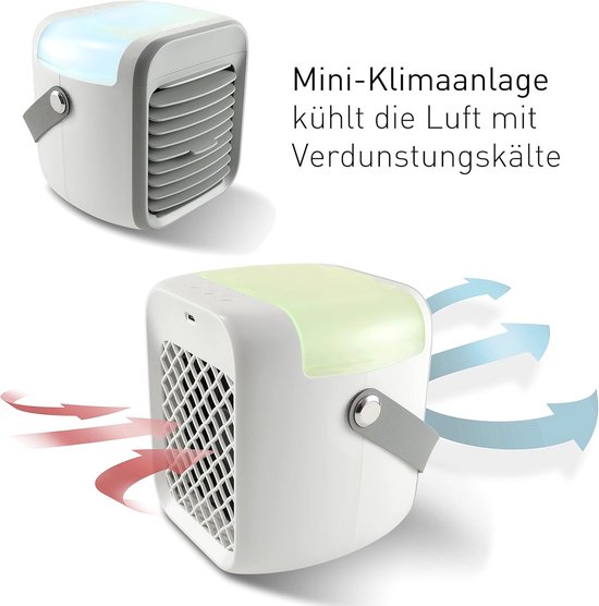 Draagbare Mini Luchtkoeler met Oplaadbare Batterij en Sfeerverlichting — afbeelding 4