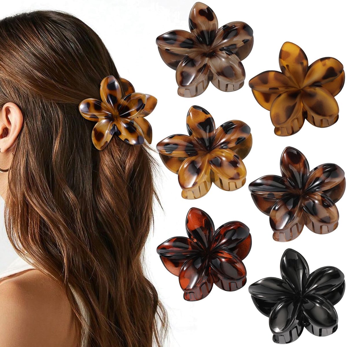 Haarspeld Set voor Dames - Bloemen Design - 6 Stuks
