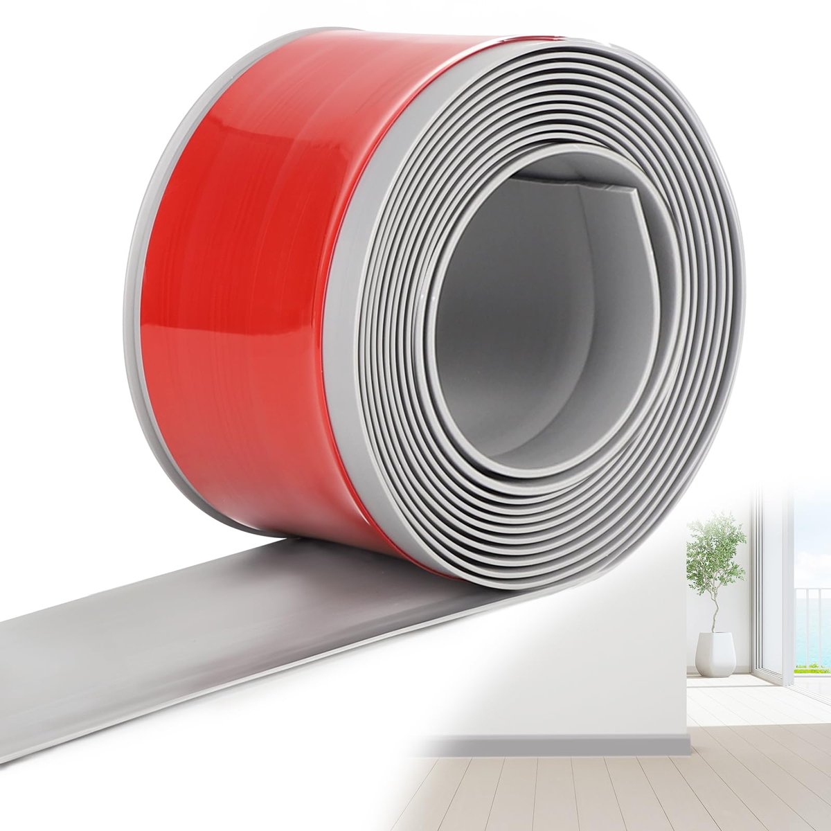 Zachte Plinten - Zelfklevende PVC Strip - 10 cm x 5 m Anthraciet