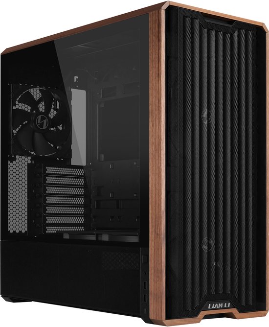 Lian Li Lancool LAN217X - Boîtier ATX moyen tour - noir, bois