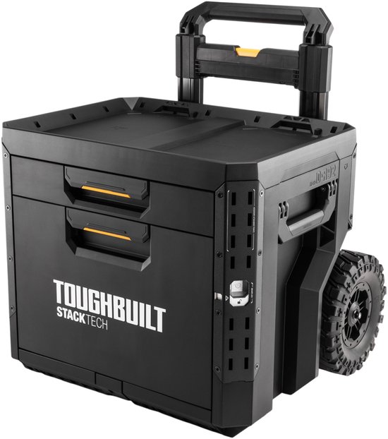 Stackteck Convertible Toughbuilt STACKTECK verrijdbare gereedschapskist afsluitbaar met 2 ...