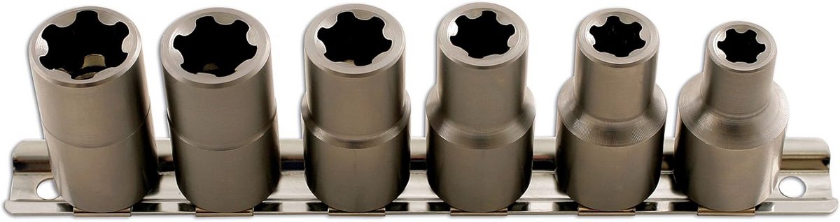 Set van 6 EPL Dopbits - 1/2 Inch Vierkant Aandrijving voor Torx Plus Bevestigingen