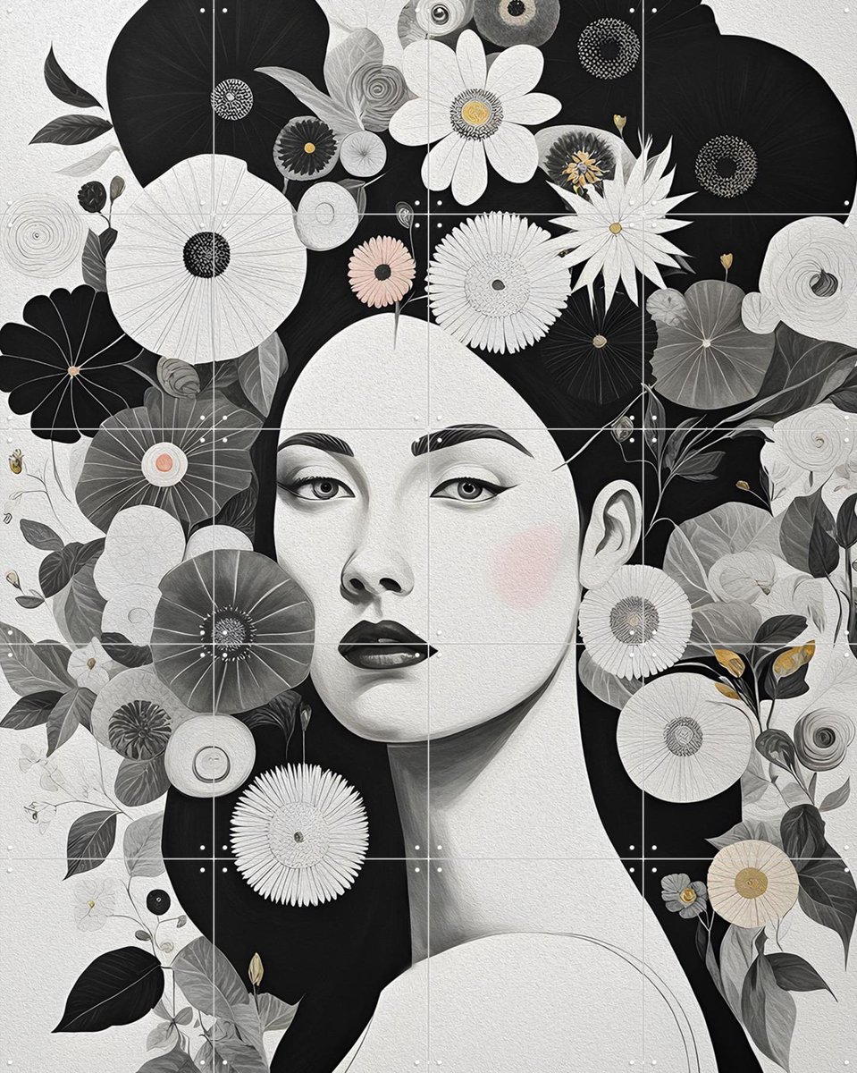 IXXI Bernadette, Artclaud - 80 x 100 cm - Gratis ophangtool - Grote wanddecoratie en posters - Illustraties, Grafisch Ontwerp, Woonkamer, Slaapkamer
