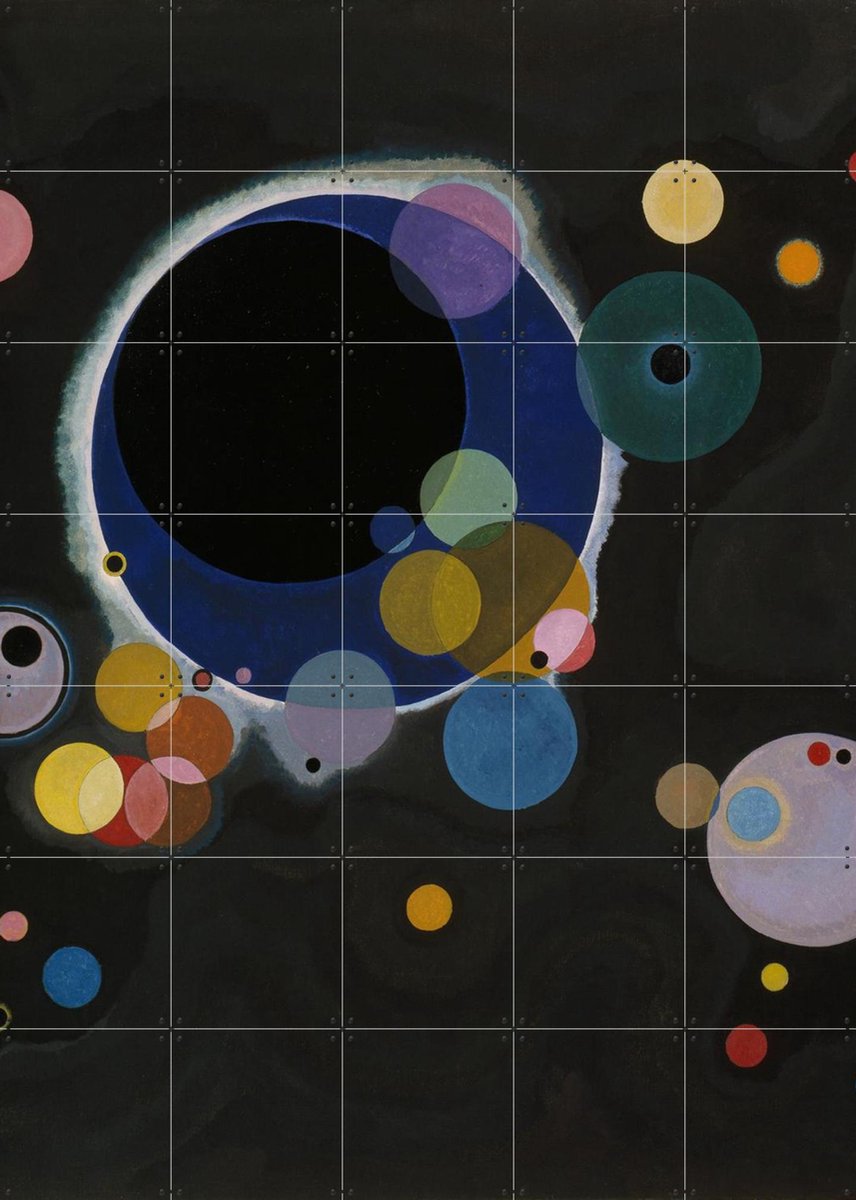 IXXI Several Circles, Kandinsky & Bridgeman Images - 100 x 140 cm - Gratis ophangtool - Grote wanddecoratie en posters - Klassiek, Abstract