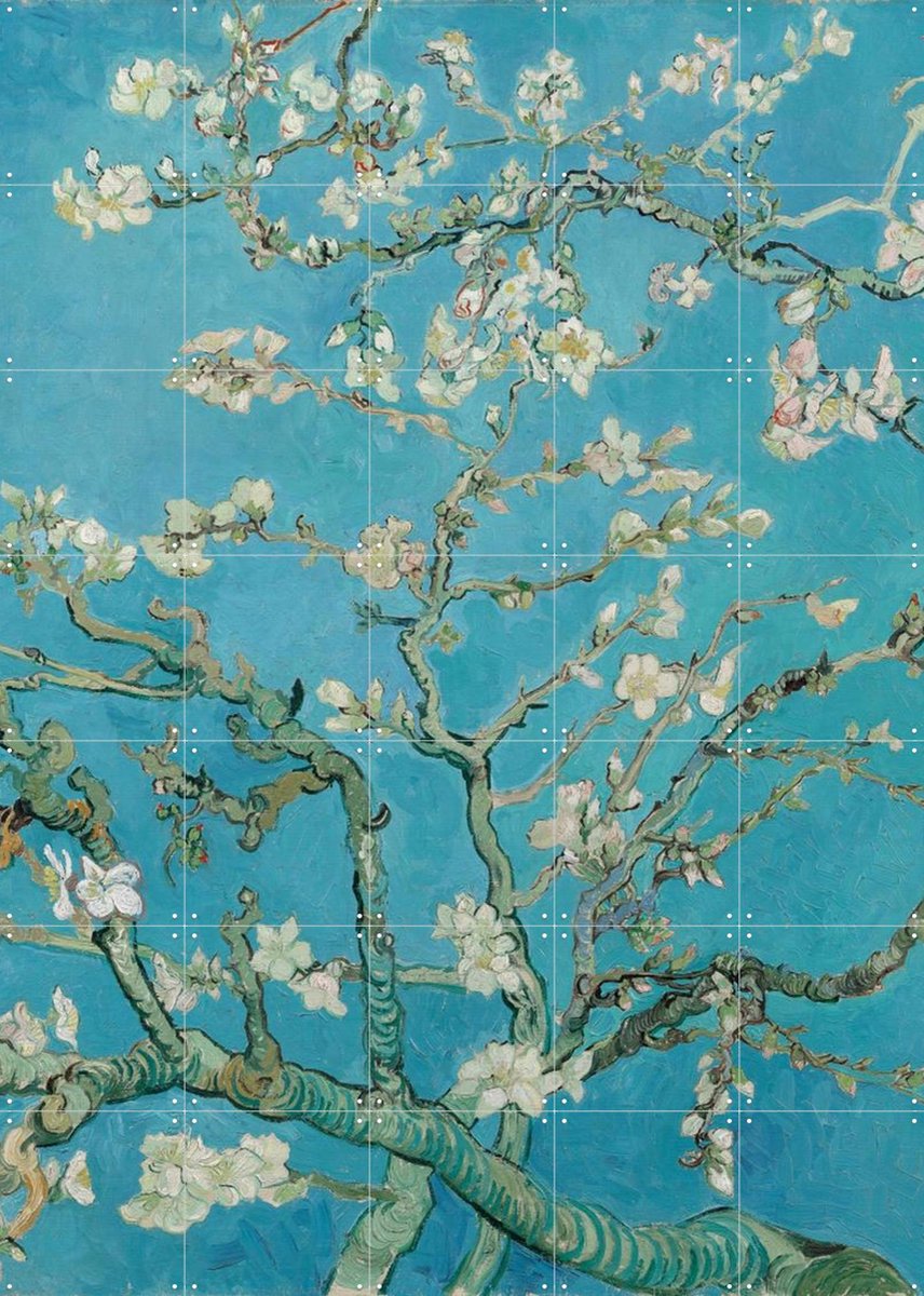 IXXI Amandelbloesem (1890), Vincent van Gogh (1853 - 1890) & Van Gogh Museum - 100 x 140 cm - Gratis ophangtool - Grote wanddecoratie en posters -