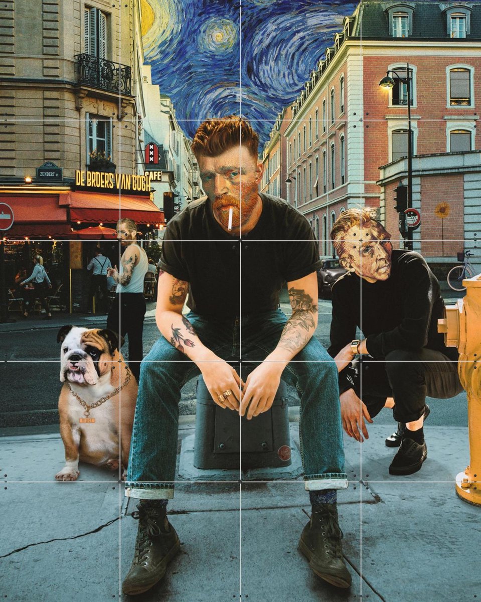 IXXI Van Gogh Brothers, Paste in Place & Van Gogh 21st Century - 80 x 100 cm - Gratis ophangtool - Grote wanddecoratie en posters - Klassiek, Gemengde