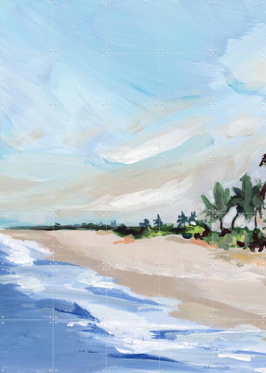 IXXI Beach Dream, Green Barn Studio - 100 x 140 cm - Gratis ophangtool - Grote wanddecoratie en posters - Kleurrijk,