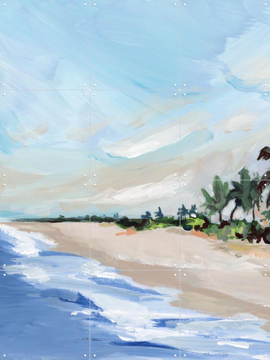 IXXI Beach Dream, Green Barn Studio - 60 x 80 cm - Gratis ophangtool - Grote wanddecoratie en posters - Kleurrijk,