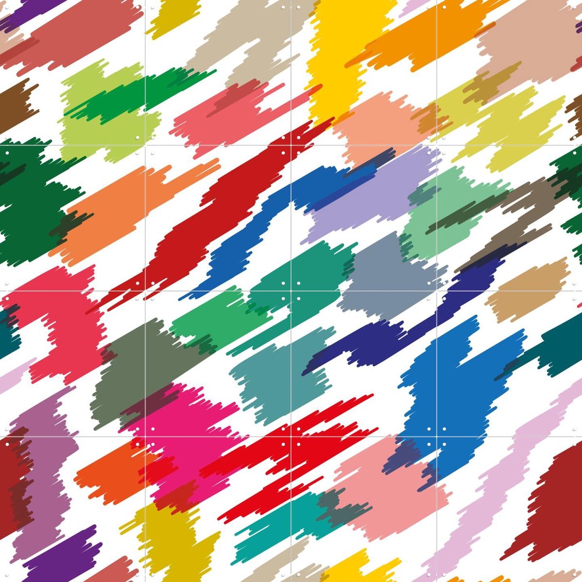 IXXI Vitago, Markus Laible - 80 x 80 cm - Gratis ophangtool - Grote wanddecoratie en posters - Abstract, Kwaststreken, Kleurrijk, Woonkamer