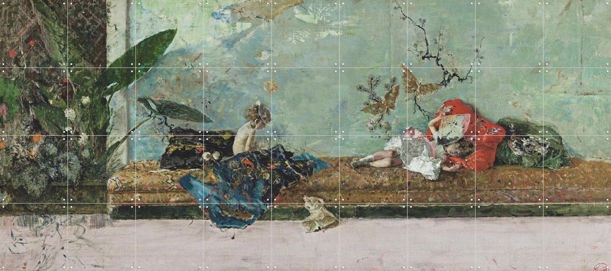 IXXI The painter's children in the japanese room, Museo Nacional del Prado - 180 x 80 cm - Gratis ophangtool - Grote wanddecoratie en posters -