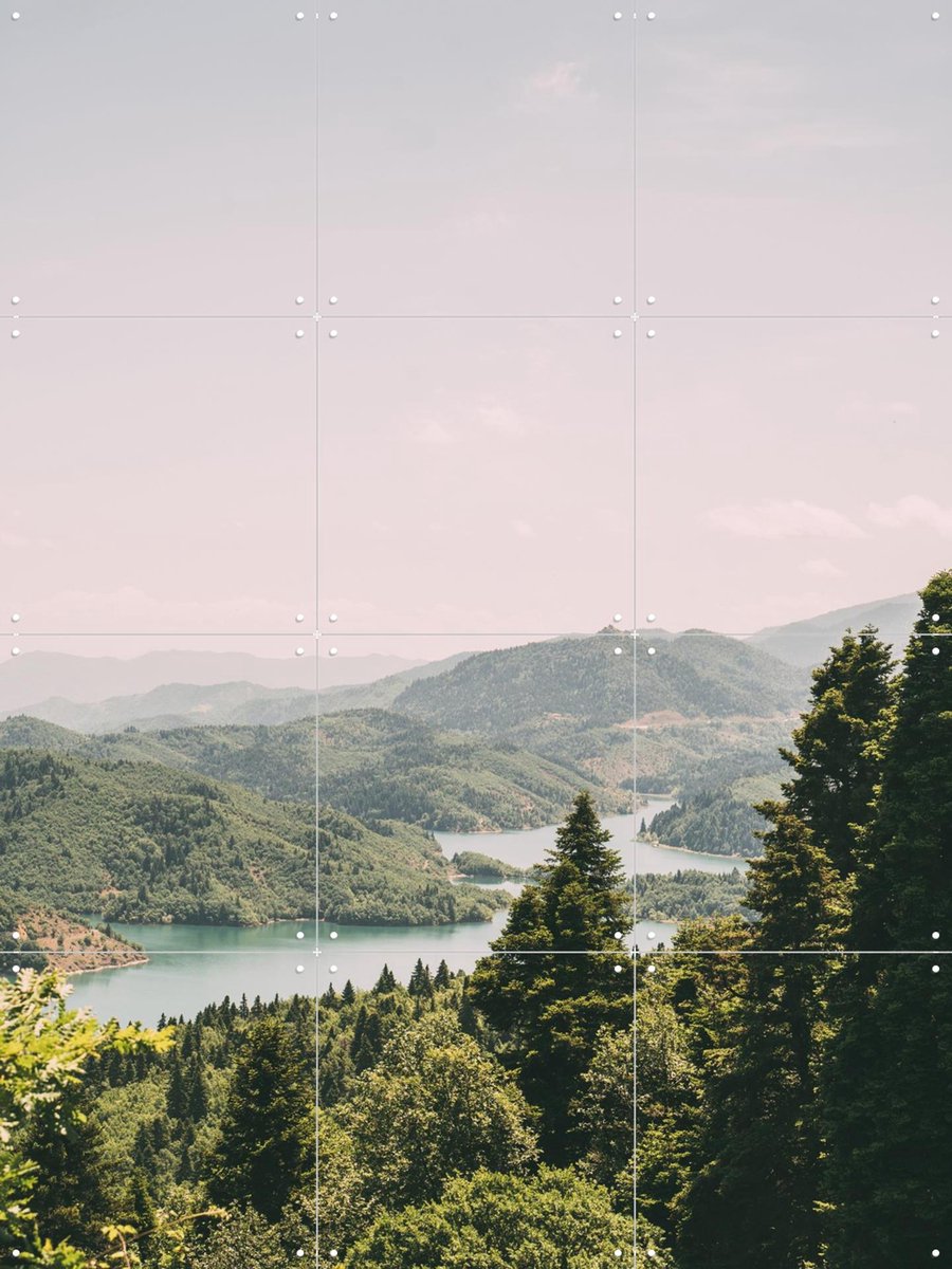 IXXI Lake Plastiras, Pati Photography - 60 x 80 cm - Gratis ophangtool - Grote wanddecoratie en posters - Fotografie, Naturalisme, Woonkamer