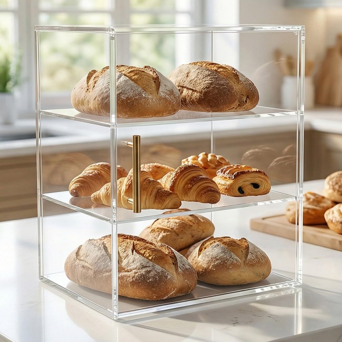 2-Lagen Bakkerij Vitrine voor Toonbank