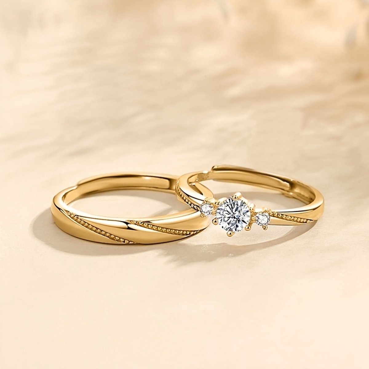 Sjika ringenset goud zirkonia rond – afbeelding 2