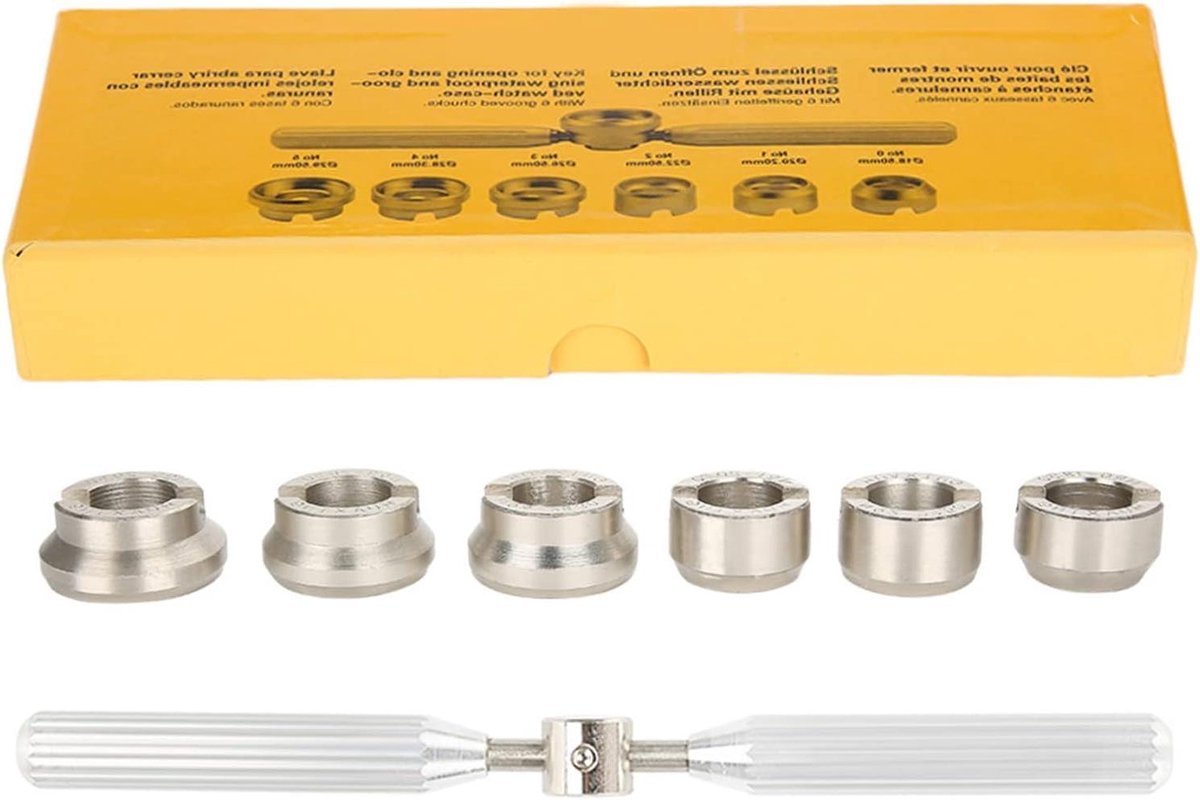 Allecto Horlogereparatieset - Gereedschap voor Achterkant Horloge - Professioneel - Mat Zwart - Verwijderen - Reparatie - Geschikt voor Diverse Modellen