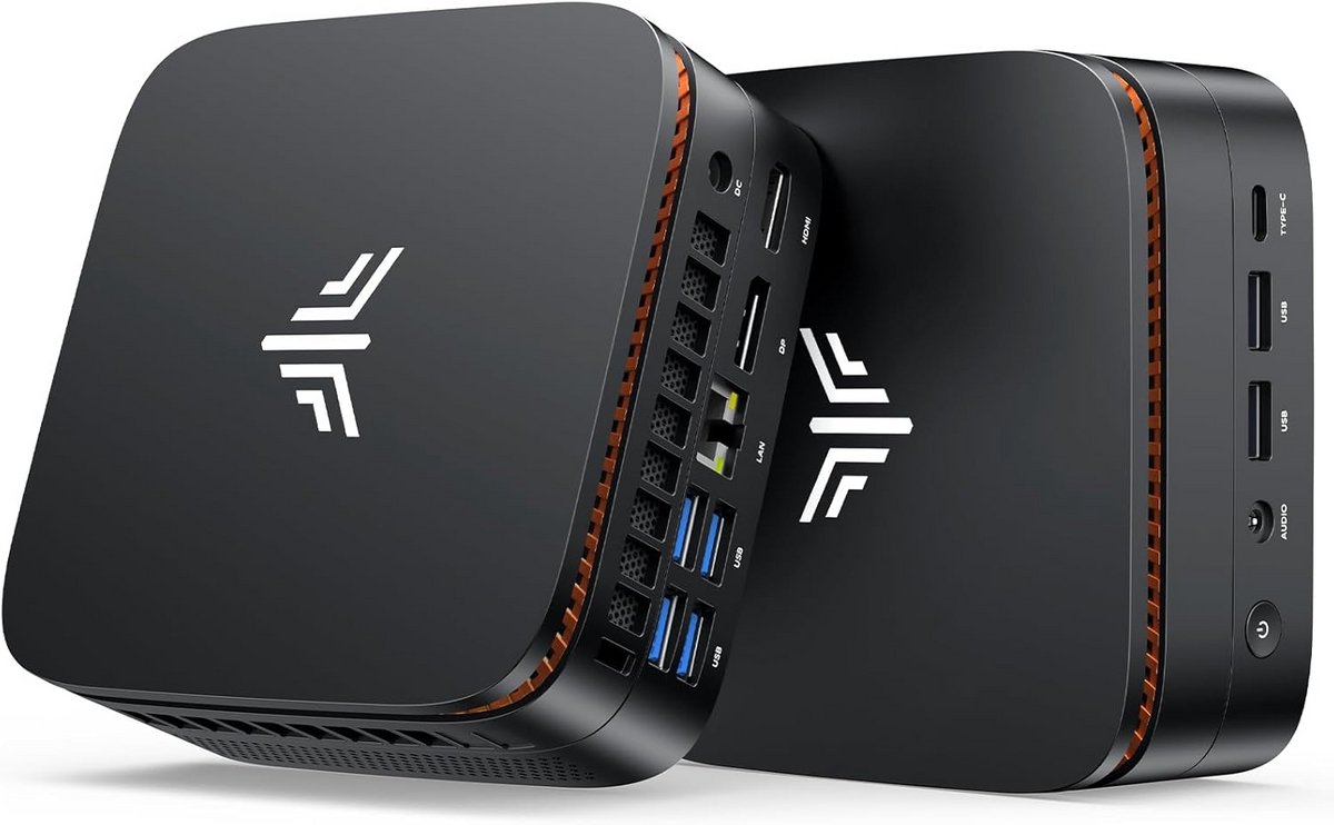 Mini PC met Intel N150 Processor, 16GB RAM, 512GB SSD, Ondersteunt 4K Dual Display