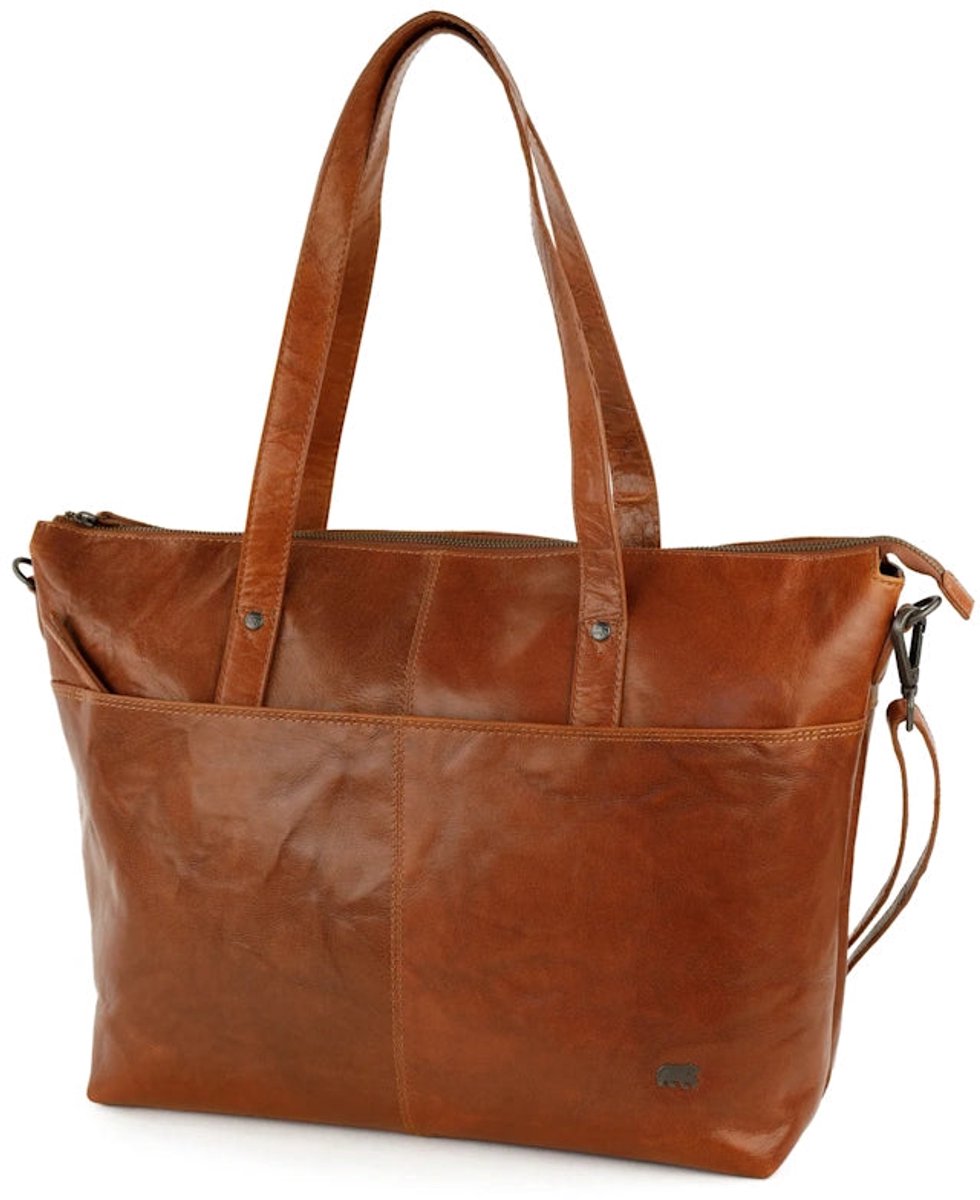 Bear Design Manouk Shopper - 15 inch Laptoptas - Cognac