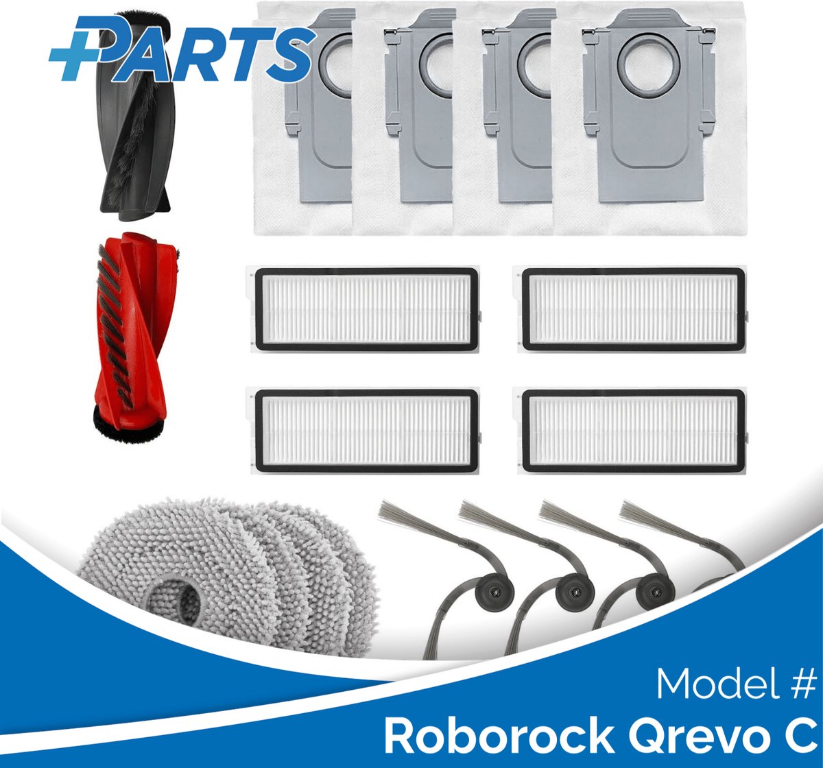 Roborock Qrevo C Onderhoudsset (Plus.Parts® alternatief voor 8.02.0411)