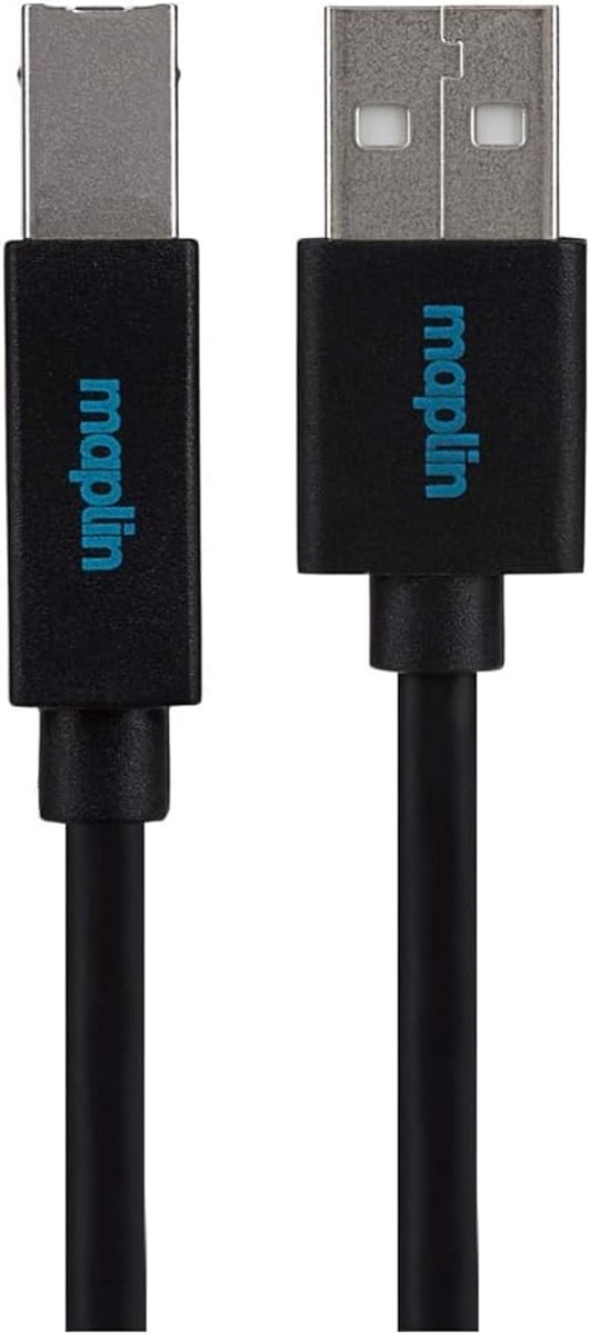 USB-A naar USB-B Kabel 2.0 - 0.5 Meter Zwart voor Printer en Scanner