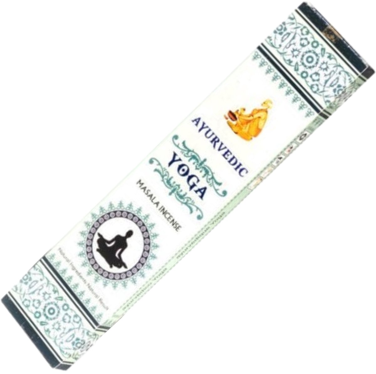 Yogi & Yogini naturals Wierook Ayurvedische Masala Yoga Premium – Doos 12 pakjes – Handgerolde wierookstokjes, 100% natuurlijk – Verfrissend & rustgevend wit