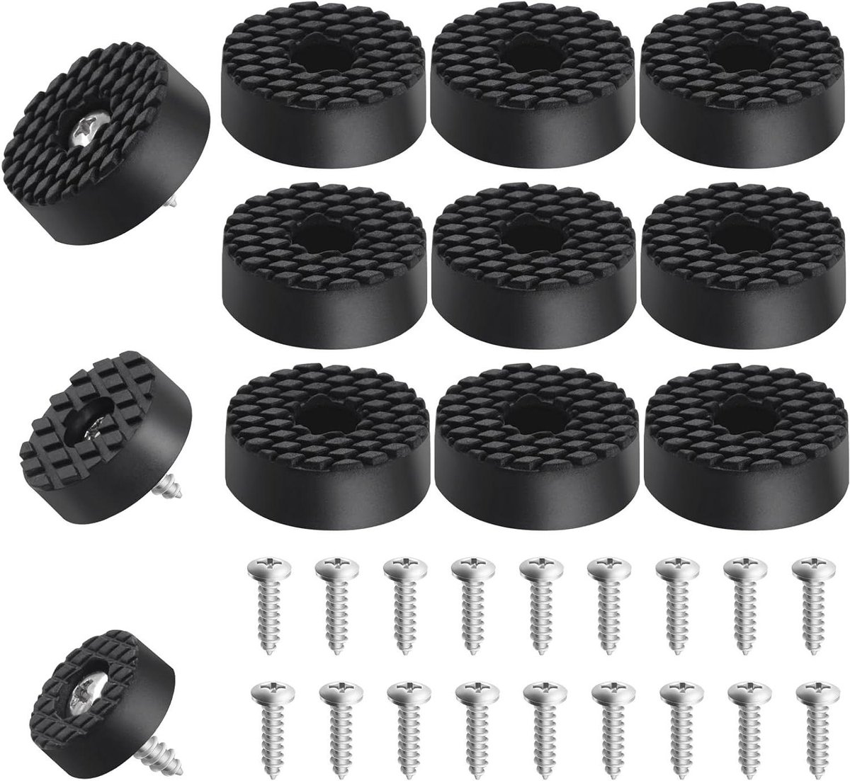 Zwarte antislip rubberen voetjes set - 52 stuks voor snijplank - keuken en meubels