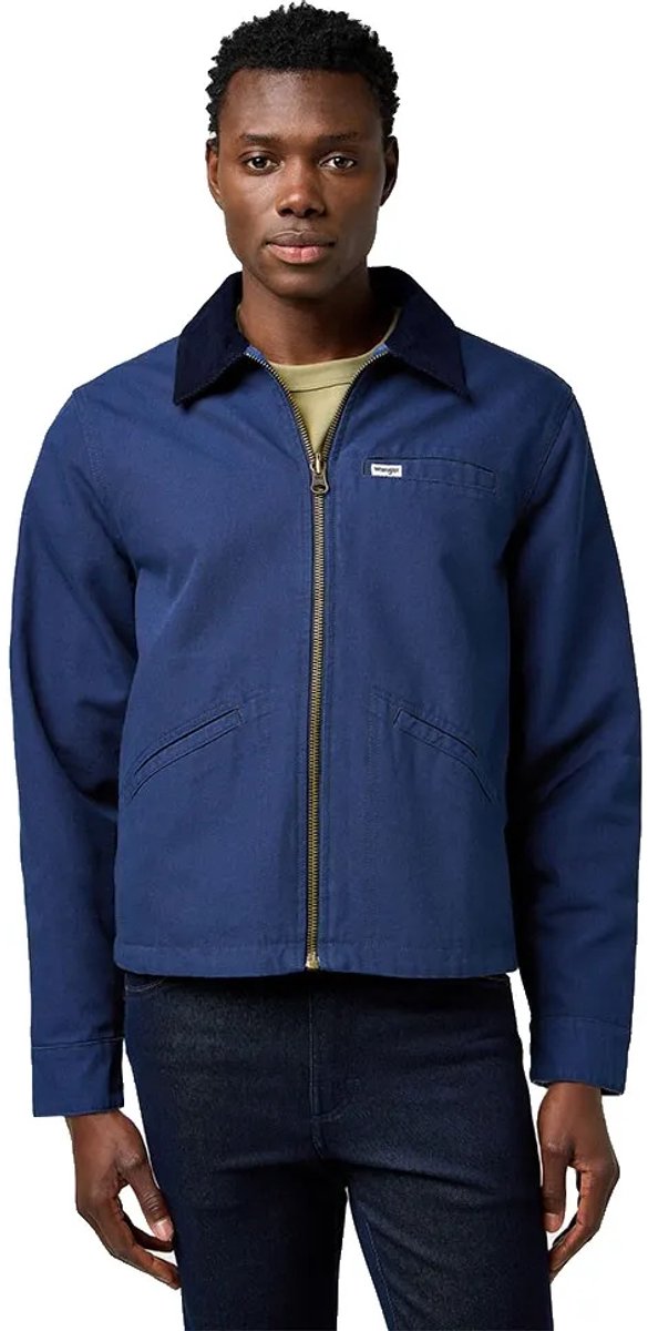 Wrangler Utility Regular Fit Jas L Man Blauw