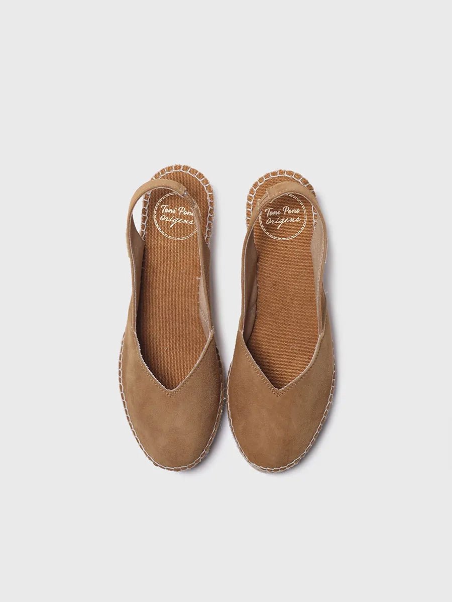 Suède espadrilles met sleehak voor dames | BETTY-A