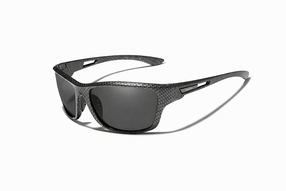 KingSeven - Ligero - Lichtgewicht sport-zonnebril van koolstofvezel versterkt kunststof - Met gepolariseerde UV400 glazen - Z135