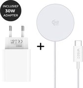 Magnetisch Draadloos Laadstation 25W Snellader - Geschikt voor Magsafe iPhone - Inclusief Adapter Draadloze oplader – snellader - WiseQ