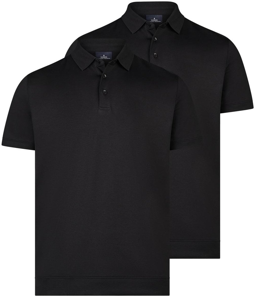 RAGMAN Heren poloshirt 2 pack Basic