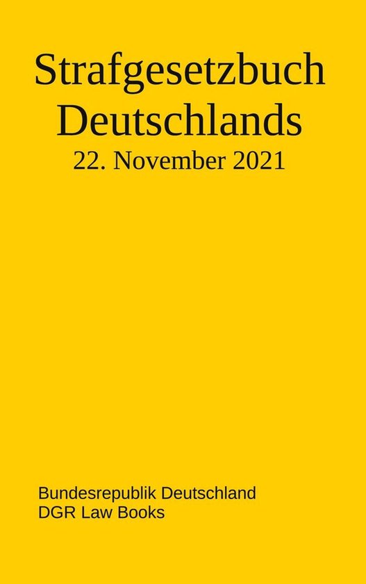 Strafgesetzbuch Deutschlands - cover