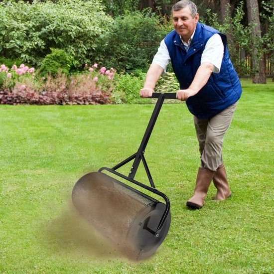 ACXIN 80L Compoststrooier Tuinstrooier Met T-Handvat En Metaalmand Voor Tuin Gras van Merkloos	 — afbeelding 2
