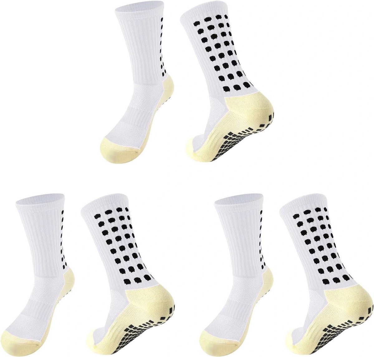 Antislip Sportsokken met Grip voor Voetbal, Basketbal en Hardlopen (3 Paar)