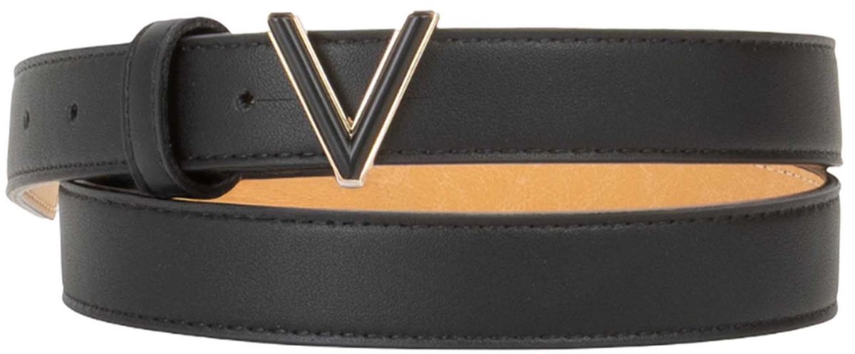 VALENTINO riem Glow Belt W115 Nero / Oro zwart