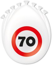 LUQ – Panneau de Signalisation 70 Ans Ballons en Latex – 8 Pièces – Décoration Fête d'Anniversaire – Birthday Party Decor – Helium Ready