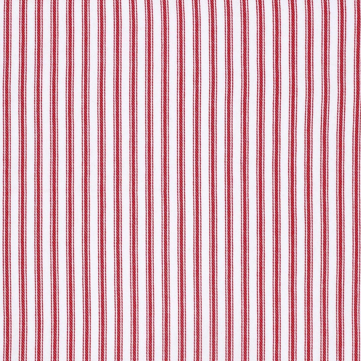 Rood Witte Gestreepte Tafelloper Katoen 35x275 cm - Omkeerbaar Textiel voor Eettafel