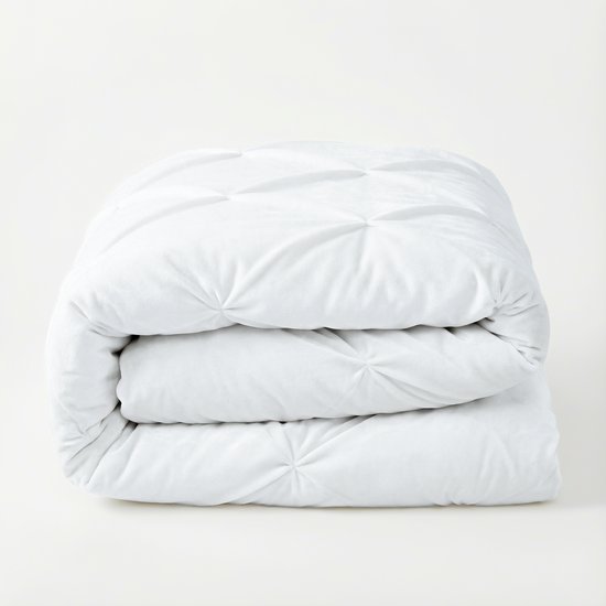 Sleeptime 2 in 1 Velvet Pintuck Dekbed zonder Overtrek - 140 x 200 cm - Wit
