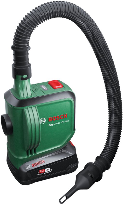 Bosch EasyInflate 18V-500 - acculuchtpomp - Incl. 1x 18V 2,0 Ah accu - Lader - 3 mondstukken - 50cm slang - Opbergtas van Bosch — afbeelding 5