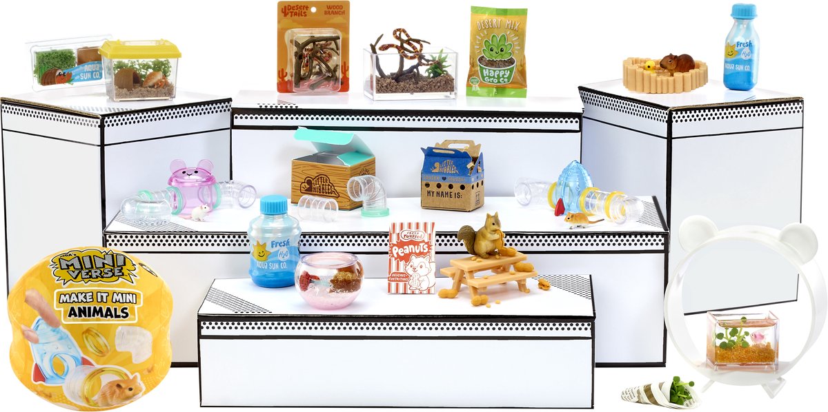 Miniverse - Make It Mini Animals Series 2 - Knutselset - Miniaturen Maken — cadeau in Spellen & Speelgoed - foto 3
