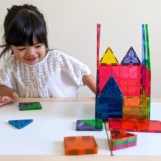 Magna-Tiles Clear Colors - Magnetische tegels voor ruimtelijk inzicht - 32 stuks