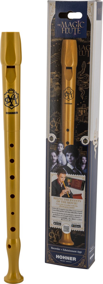 HOHNER blokfluit, Melody Line, "THE MAGIC FLUTE", Duitse vingerzetting, uit één stuk, kunststof