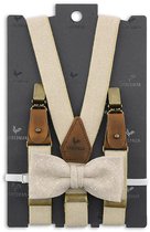 Sir Redman - Bretels met strik - kids bretels combi pack Samuel Tweed - ecru