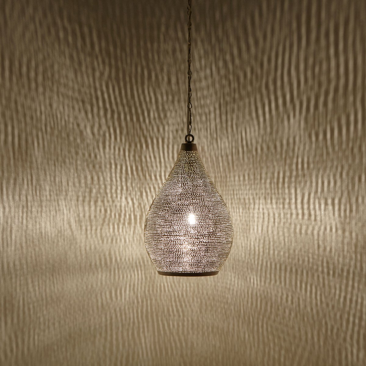 Hanglamp – pendellamp – echt verzilverd messing – voor slaapkamer, eetkamer en woonkamer