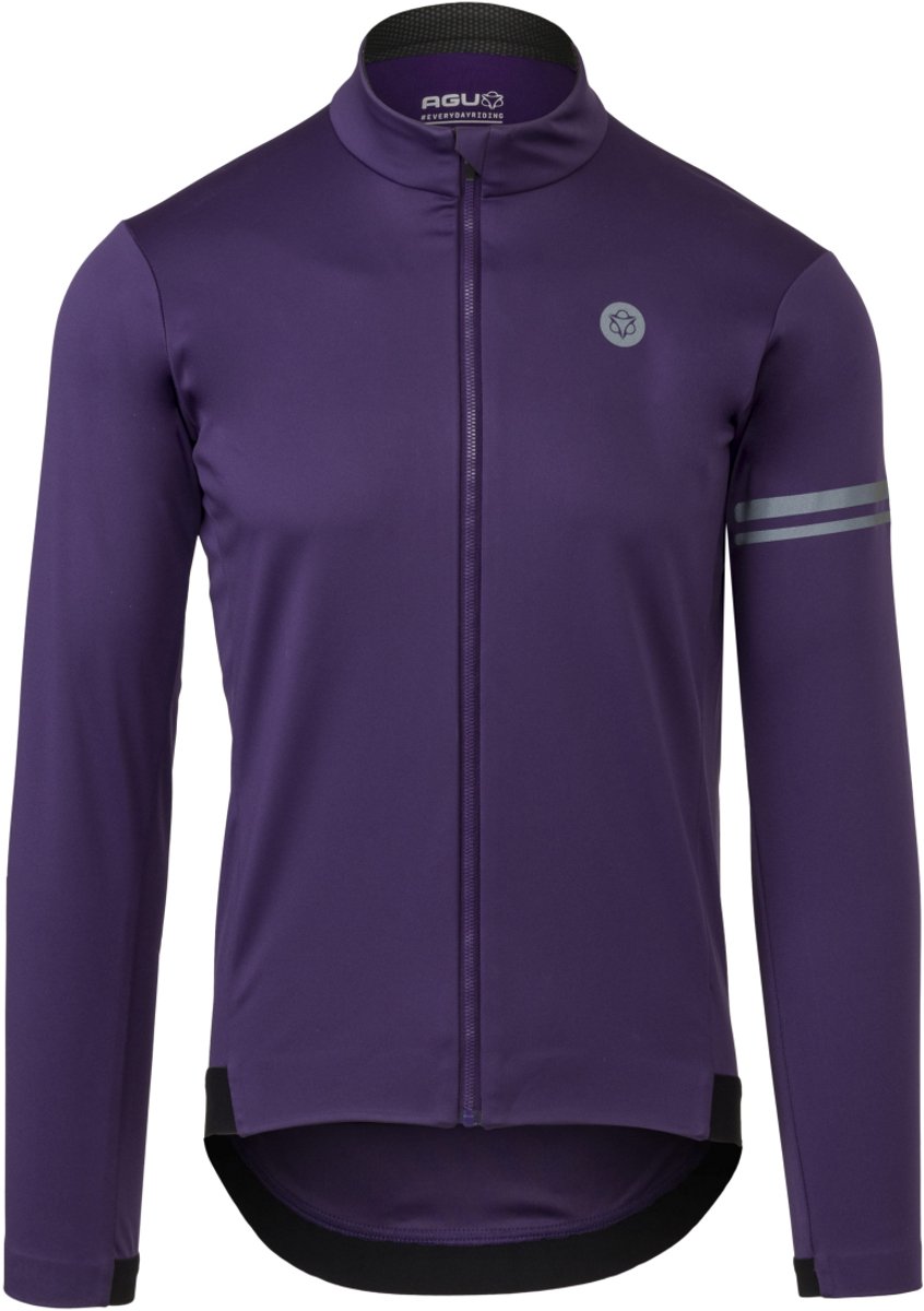agu Performance Winterjack Heren - Wielrenjas - Softshell - Winddicht en Waterafstotend - Paars - Reflecterende achterzakken - Ventilatie op de rug - Rekbare zijpanelen