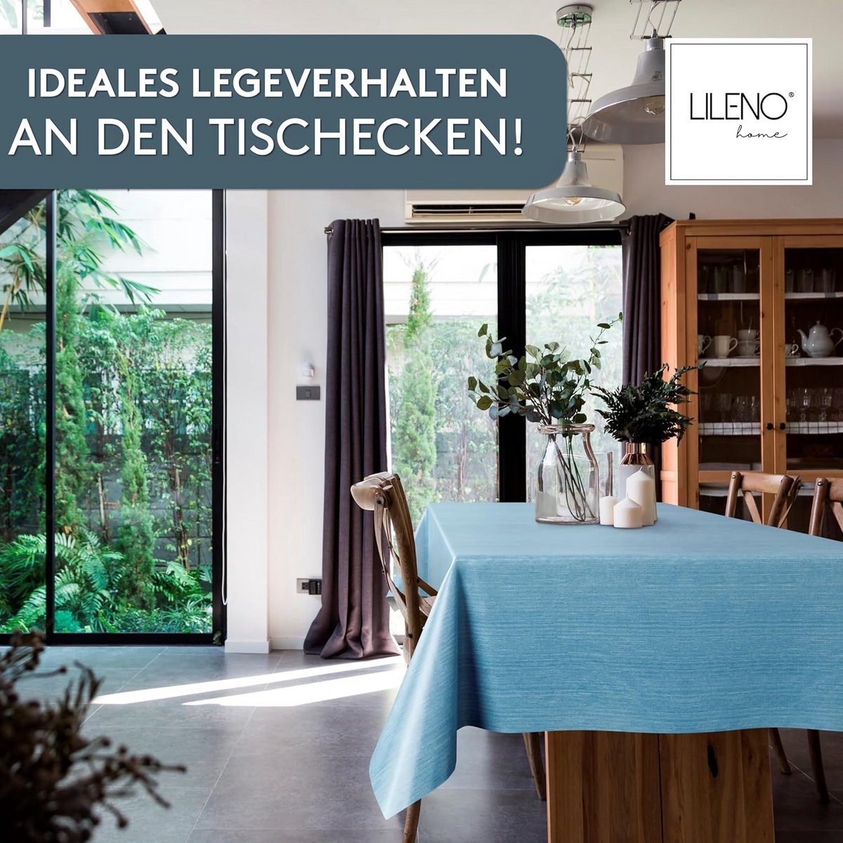 Wasbaar Afwasbaar Tafelkleed per Meter Waterafstotend Denim Blauw
