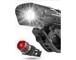 1 set of front light kit - 400 lumens - IPX4 - Rechargeable bicycle LED lights - Rear bicycle lights - Suitable for mountain bikes