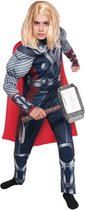 Super hero Marvel Thor verkleedkostuum + masker voor kinderen - maat S 110-120 cm - Carnaval, Halloween en verjaardag pak kids suit